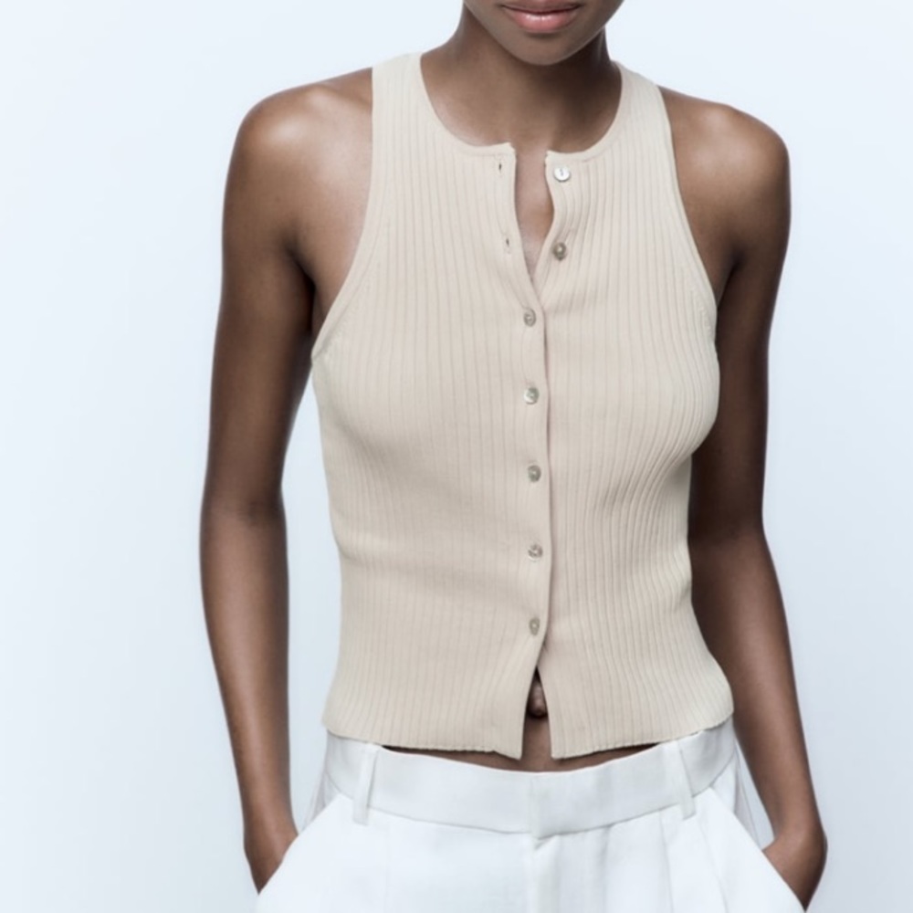 NWT Zara button down tank top